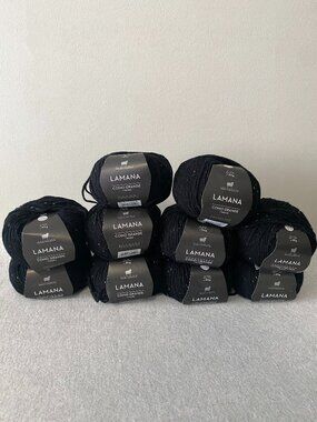 NWT Lamana Como Grande Tweed Colour 01T Black Lot of 10